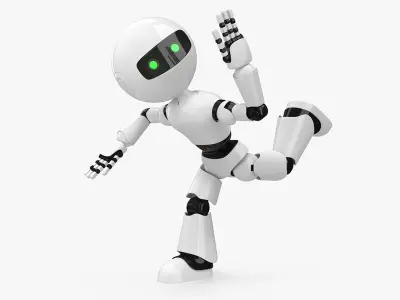 Modern Robot Rigged 3D model