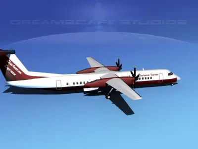 Dehaviland DHC-8 400 Charleston Express 3D model