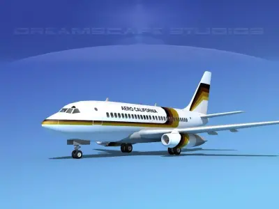 Boeing 737-100 Aero California 3D model