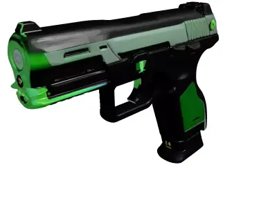 SciFi Handgun with Laser Sight 3D model