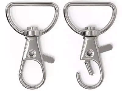 Small Hook Lanyard Clip Low-poly 3D model