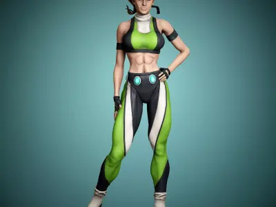 Sonya Blade from Mortal Kombat 3D print model