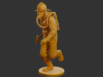 Czechoslovakian firefighter 90s 004 3D print model