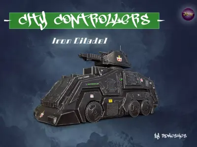 City Controllers - Iron Citadel - PBR lowpoly Low-poly 3D model