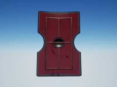 Roman Scutum Shield Low-poly 3D model