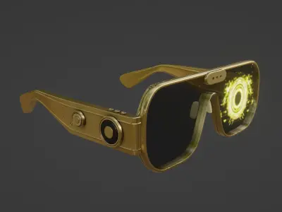 Sci-Fi AR Headset Low-poly 3D model