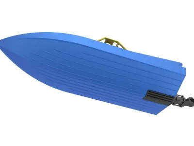 Jet sprint boat Scale 1 to 25 3D print model