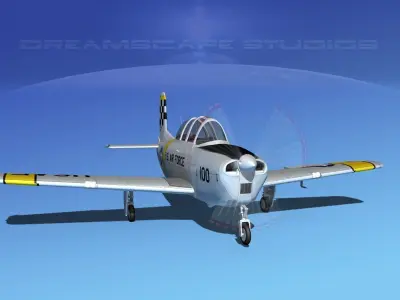 Beechcraft T-34 Mentor V10 USAF 3D model
