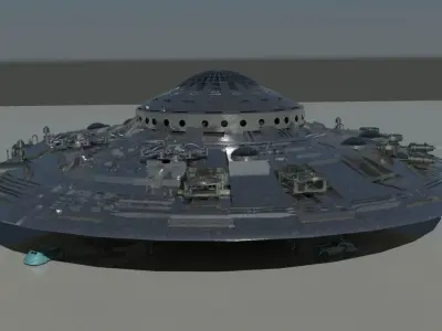 Dieselpunk airship The Walkyria 3D model