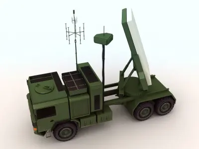 Military Surveillance Radar Truck 3D model