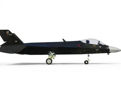 Qaher F-313 iranian stealth fighter 3D model