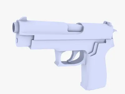 SIG P220 Pistol Low-poly 3D model