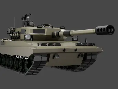 LEOPARD-2A5 TANK 3D MODEL 3D model
