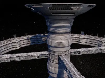 Space Station Ramjet 3D model