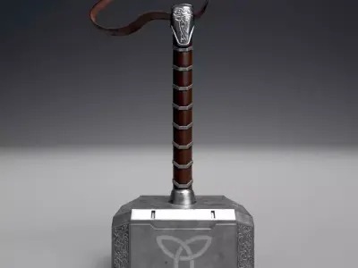 Mjolnir Free low-poly 3D model