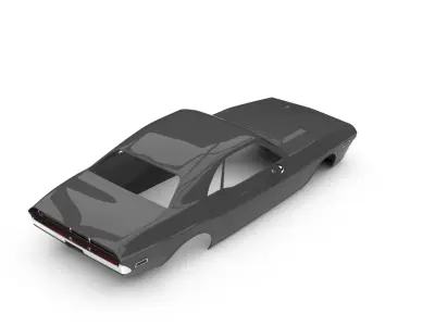 dodge challenger RT 1985 3D print model