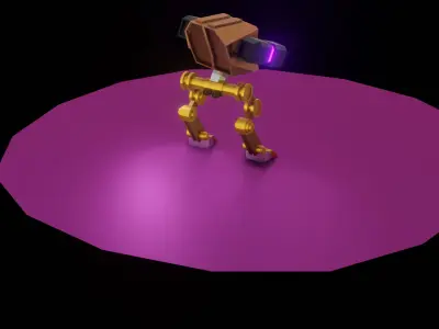 Low Poly Mech Robot - Game-Ready Blender Model Low-poly 3D model