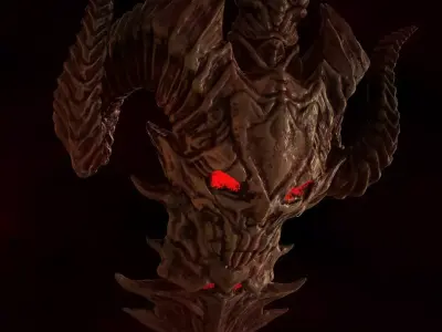 Demonic Sword  Low-poly 3D model