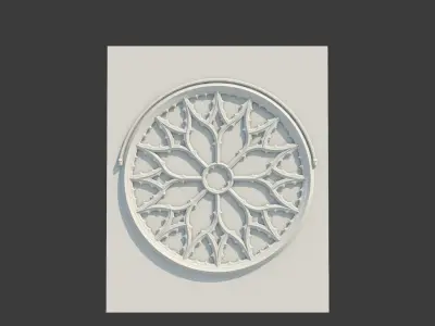 Medieval Gothic Window 04 3D model