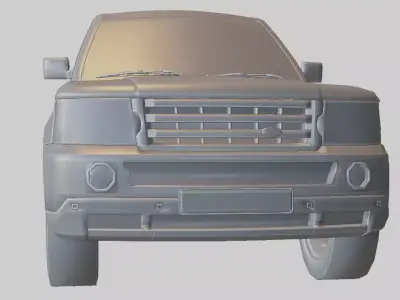 Luxury SUV Car Low-poly 3D model