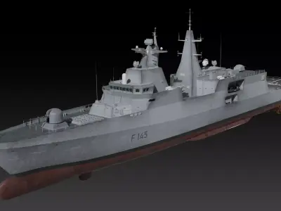MEKO A200 Valor class frigate Low-poly 3D model