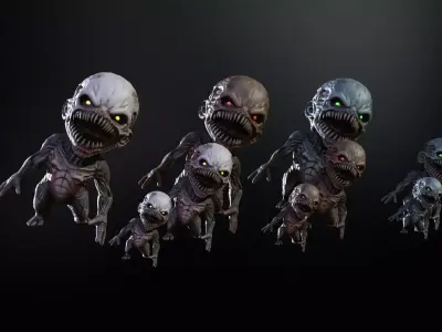 ChibiMonster5Pack2 Low-poly 3D model