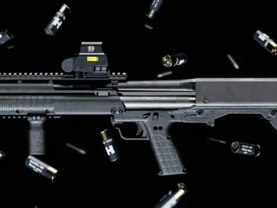 Kel-Tec KSG  Bullpup-Shotgun  John Wick Edition Low-poly 3D model