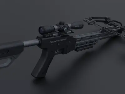 Military Crossbow Low-poly 3D model