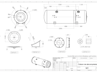 Caisson de dcomprssion Free 3D model