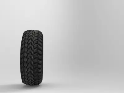 Military Wheel - Tyre - Tire Low-poly 3D model