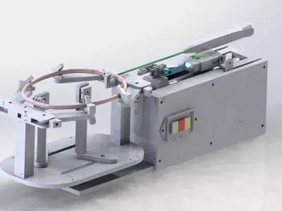 Badminton racquet threading device 3D model