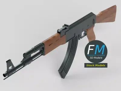 Stylized Assault Rifle 3D model