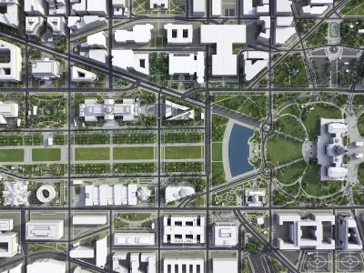 Washington Low-poly 3D model