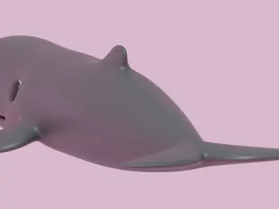 Cartoon Sperm Whale 3D model