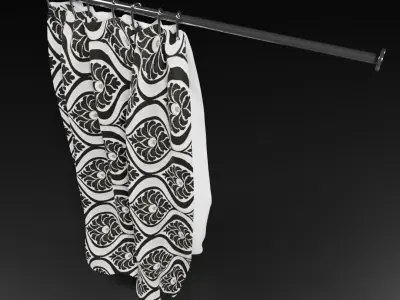 Shower Curtain Free 3D model
