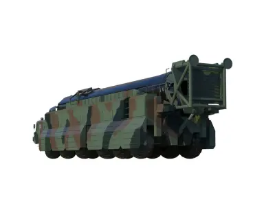 Hwasong 12 missile launcher 3D model