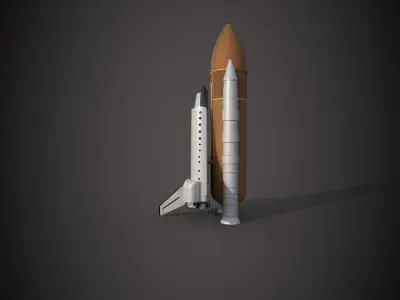 SCIENCE SPACE SHUTTLE Low-poly 3D model