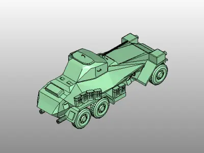 Armoured Car - Schwerer Panzerspahwagen 3D model