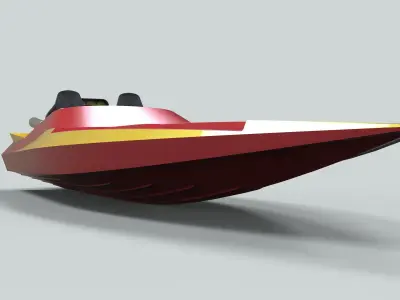 Motorboat speed boat 3D model