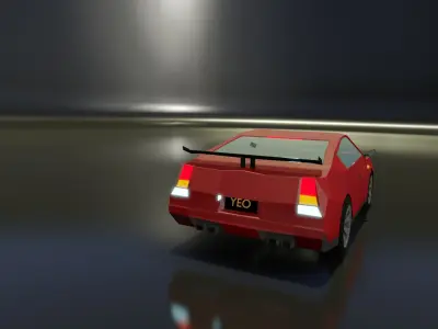 Sports Car And Sedan Free low-poly 3D model