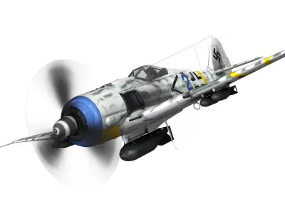 Focke Wulf - FW190 F8 - Blue 2 3D model