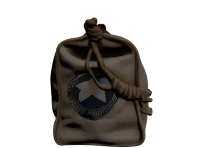 Vintage Canvas Military Style Duffel Bag 3D model