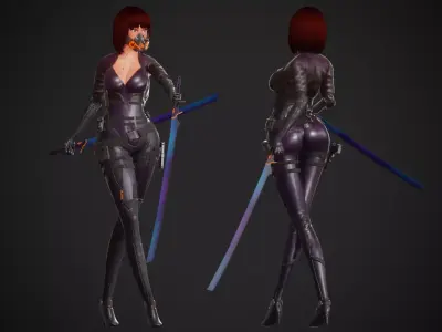 Android Female Collection 3D Model Pack