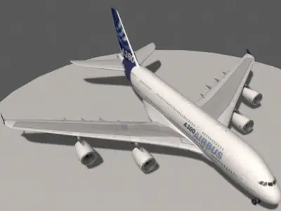 Most real AIRBUS A 380 - airplane 3d model 3D model