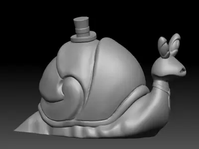 Business snail 3D model