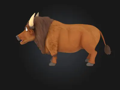 Buffalo Buddy  A Gentle Giant with a Heart of Gold 3D model