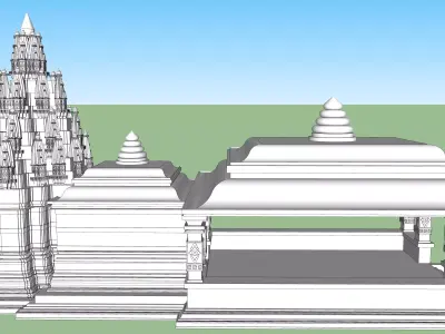 indian hindu temple mandir 3D model