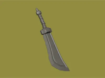 Stylized sword - high-poly sculpt 3D model