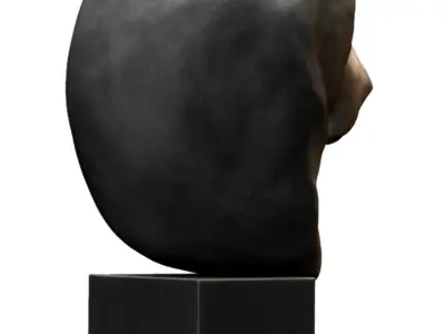 Grizzly Bear Head Sculpture Free 3D print model