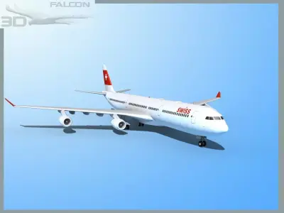 Falcon3D A340-600 Swiss Air 3D model